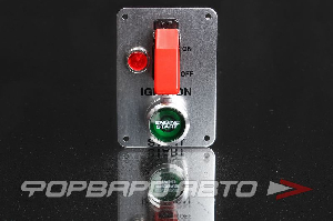 Панель управления, 1 тумблер 2 положения с подсветкой и красной защитной крышкой, кнопка запуск д RACING ELECTRIC FE-RP111144R