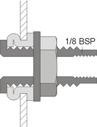 Фитинг проходной в бак, под фитинг 1/8 BSP AQUAMIST 806-270