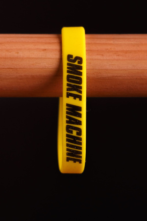 Браслет силиконовый "SMOKE MACHINE", желтый, черная надпись ФОРВАРД АВТО 